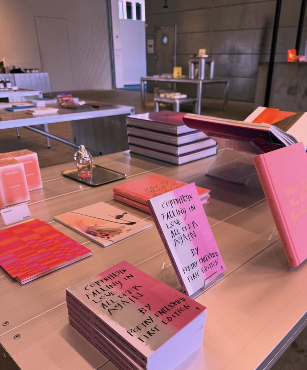 The anthology on the shelf at Copenhagen Contemporary
