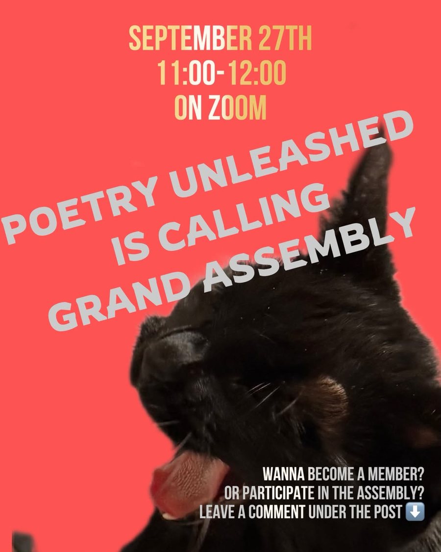 Poetry Unleashed is calling a Grand Assembly, September 27th on Zoom